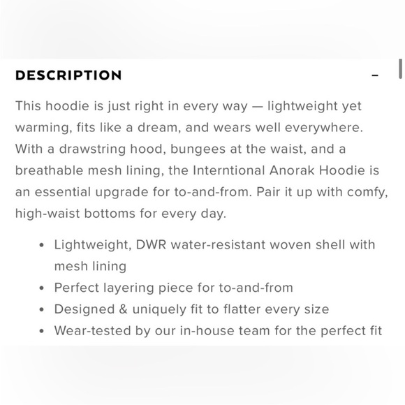 Alo International Anorak Hoodie - Size S - Picture 4 of 6